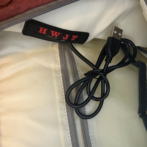 HWJF Maroon Backpack Diaper Bag Customized with Ghostbuster Patch - Picture 8 of 10